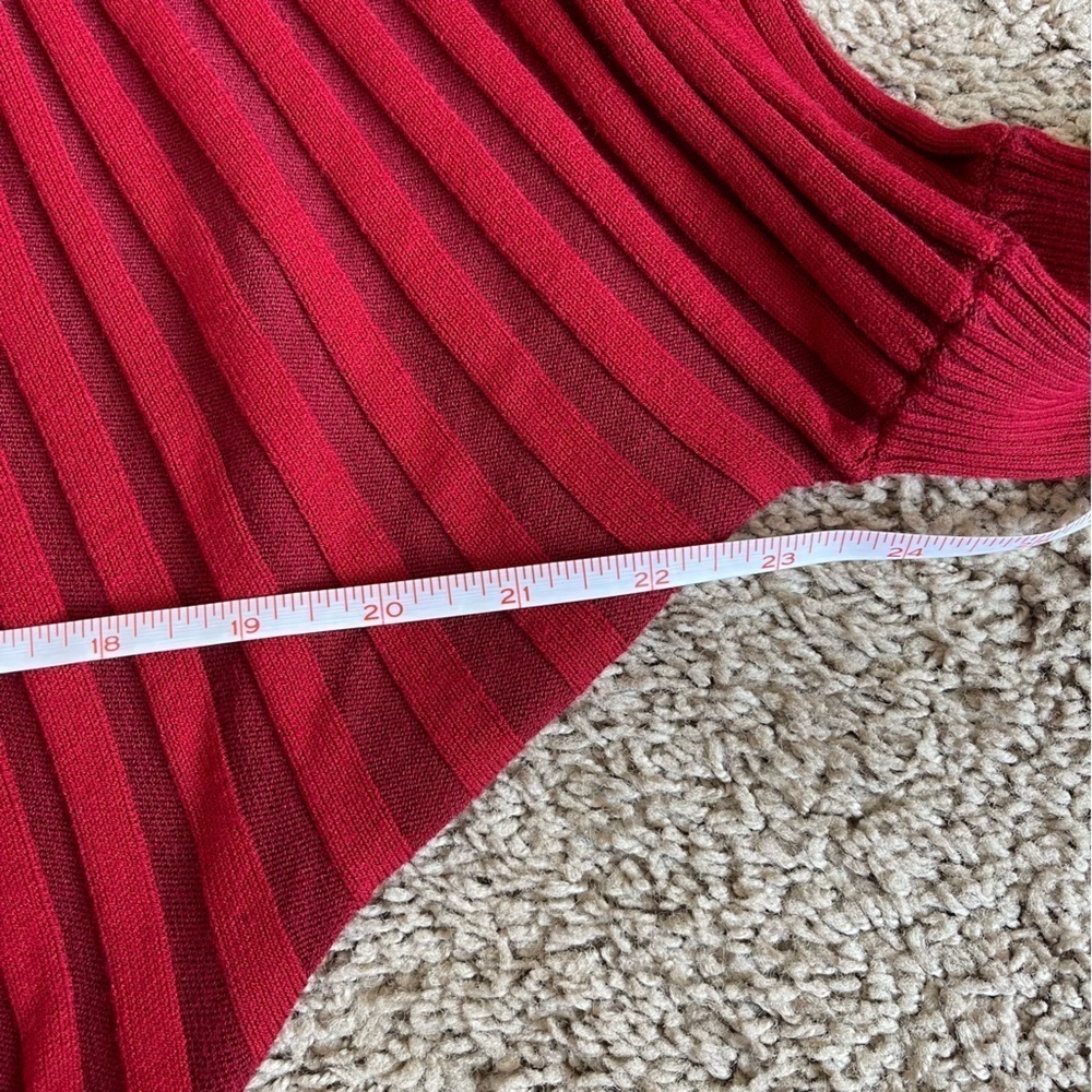 Cache Red Knit Ribbed Dress - Picture 9 of 9